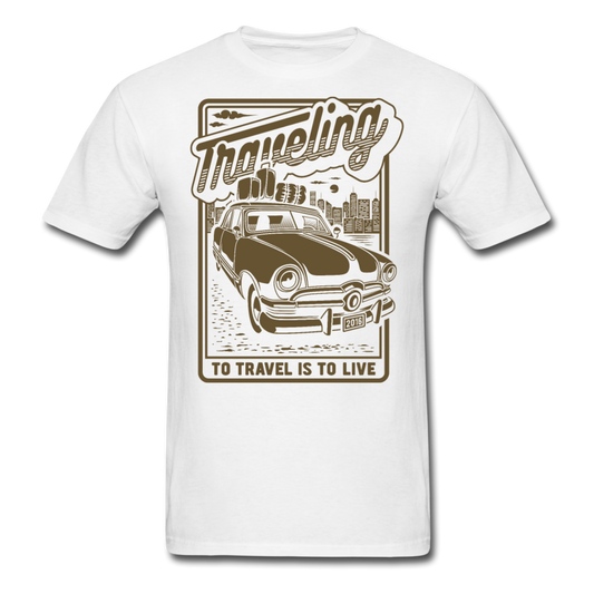 To travel is to live T-Shirt Print on any thing USA/STOD clothes