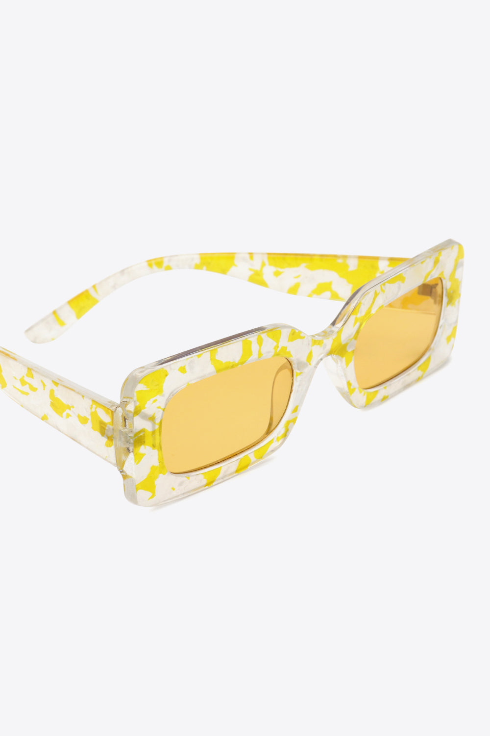 Tortoiseshell Rectangle Polycarbonate Sunglasses Print on any thing USA/STOD clothes