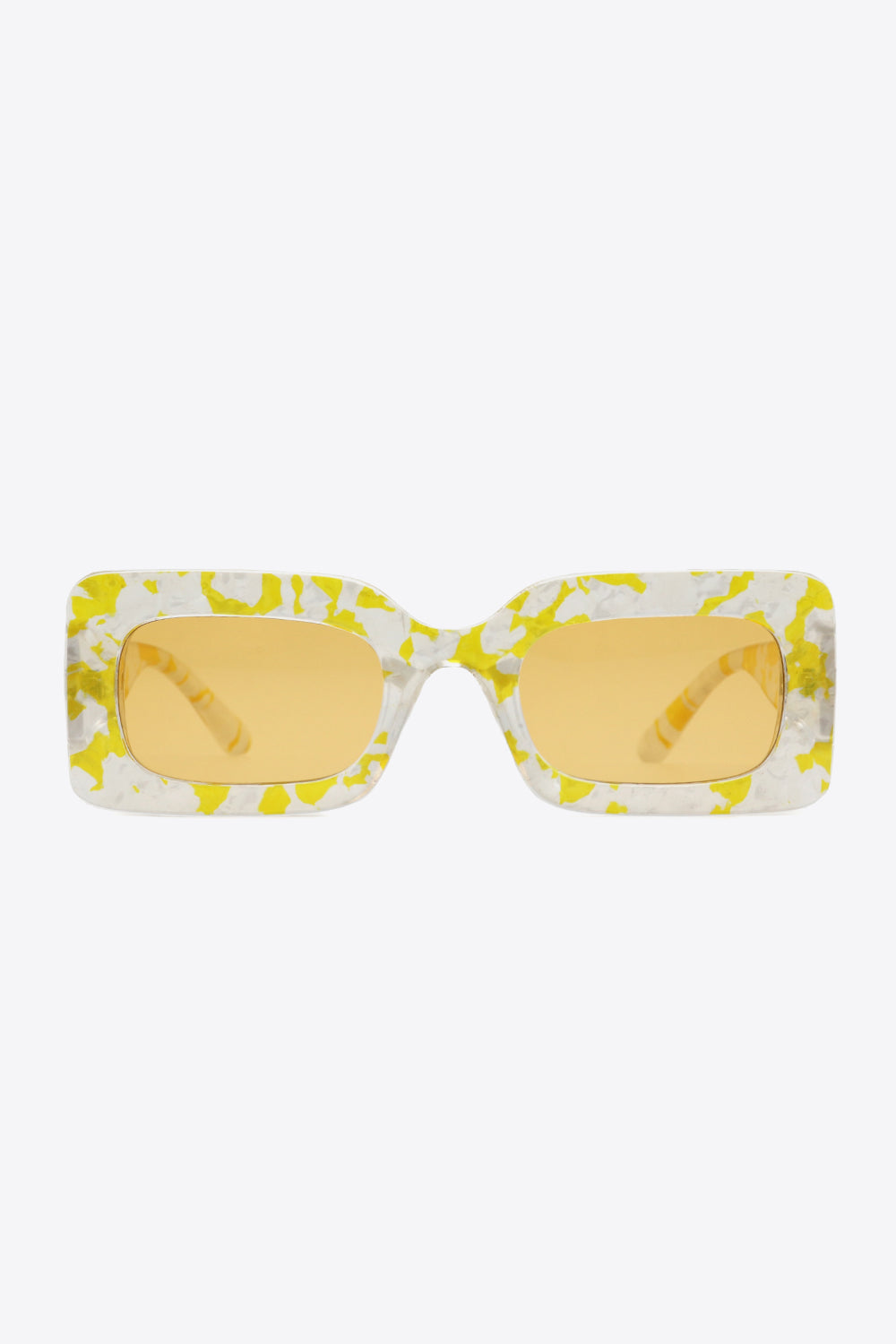 Tortoiseshell Rectangle Polycarbonate Sunglasses Print on any thing USA/STOD clothes