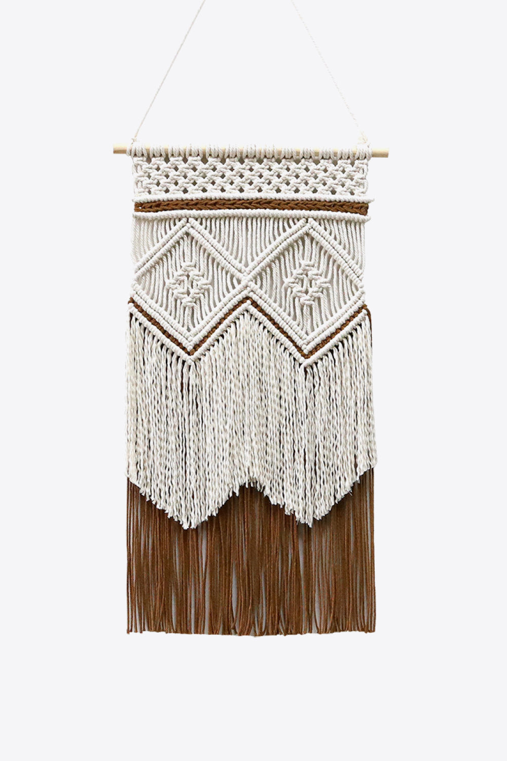 Two-Tone Handmade Macrame Wall Hanging Print on any thing USA/STOD clothes