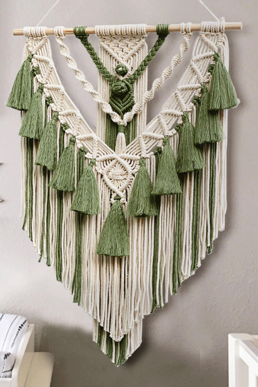 Two-Tone Macrame Wall Hanging Print on any thing USA/STOD clothes