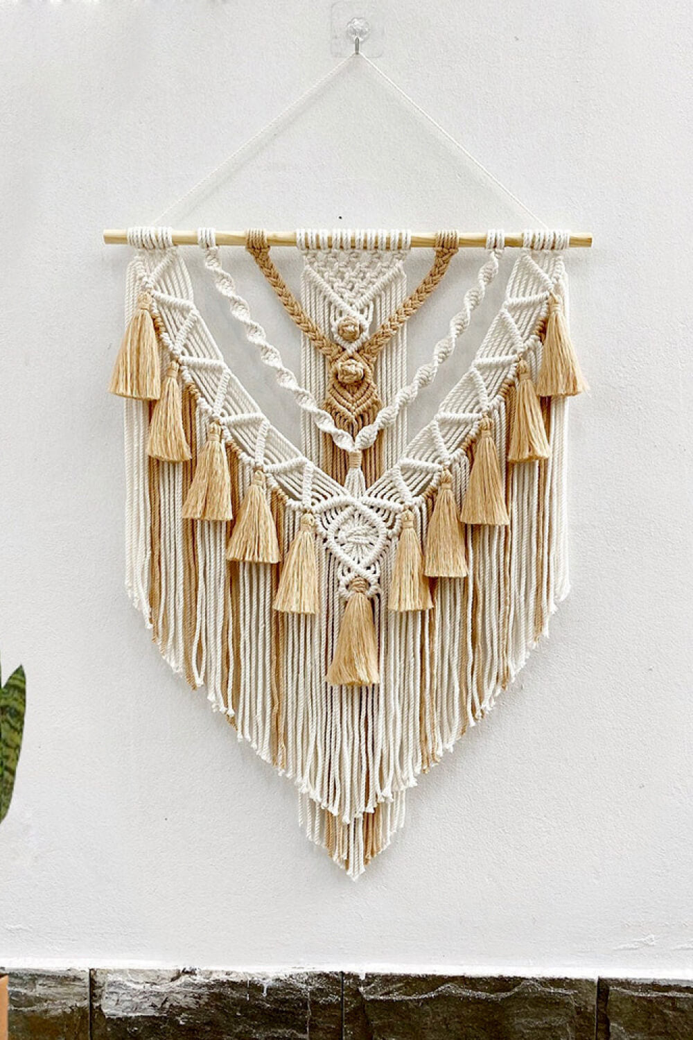 Two-Tone Macrame Wall Hanging Print on any thing USA/STOD clothes