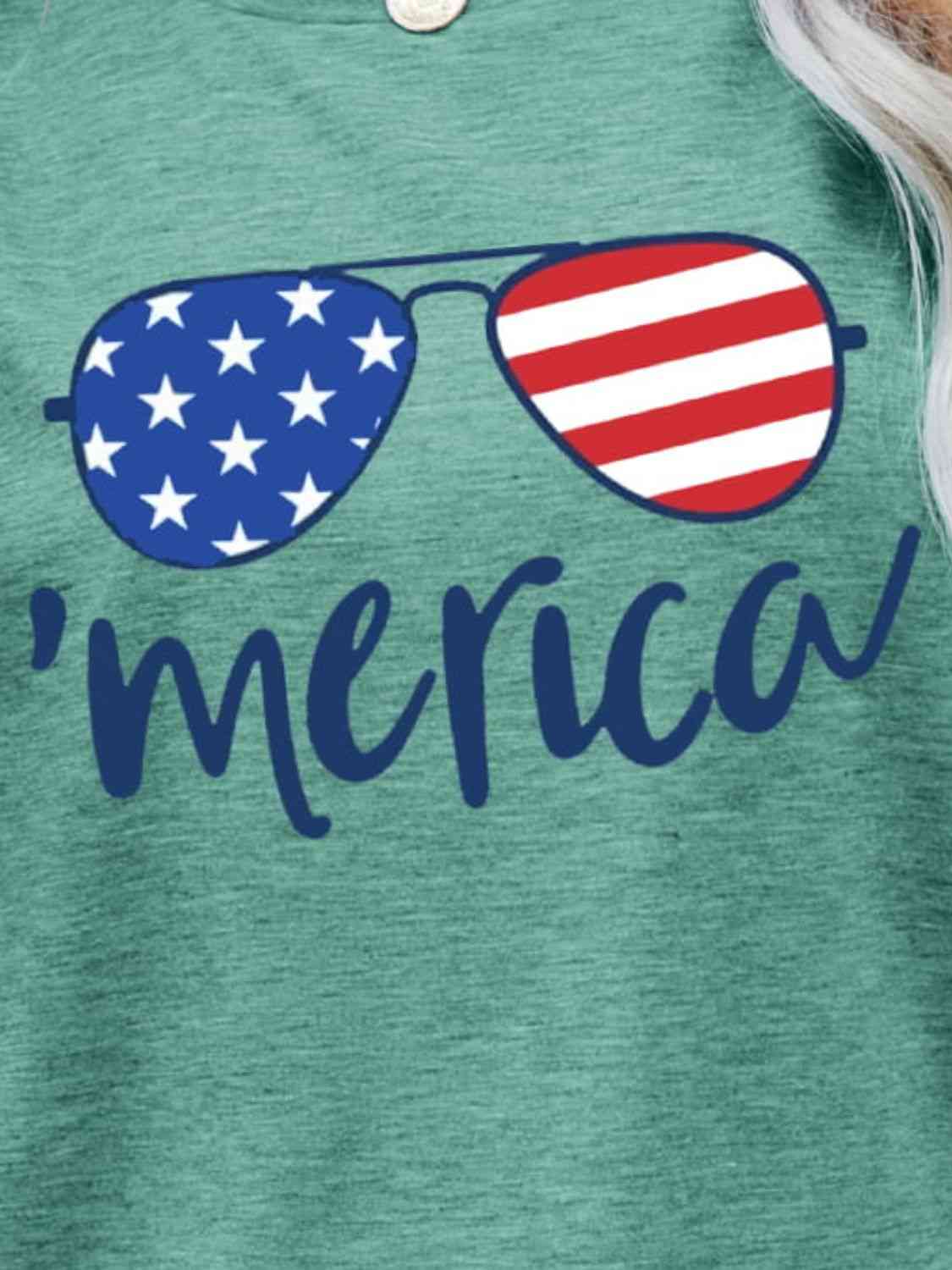 US Flag Glasses Graphic Tee Print on any thing USA/STOD clothes