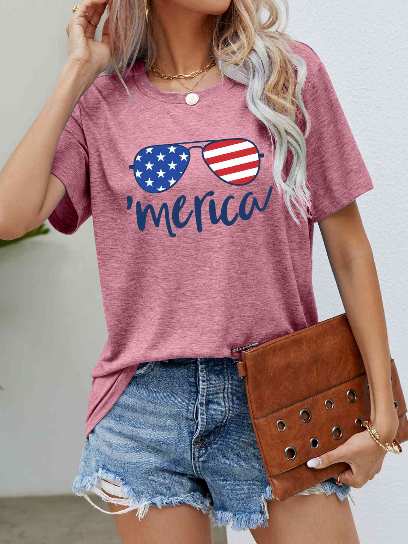 US Flag Glasses Graphic Tee Print on any thing USA/STOD clothes