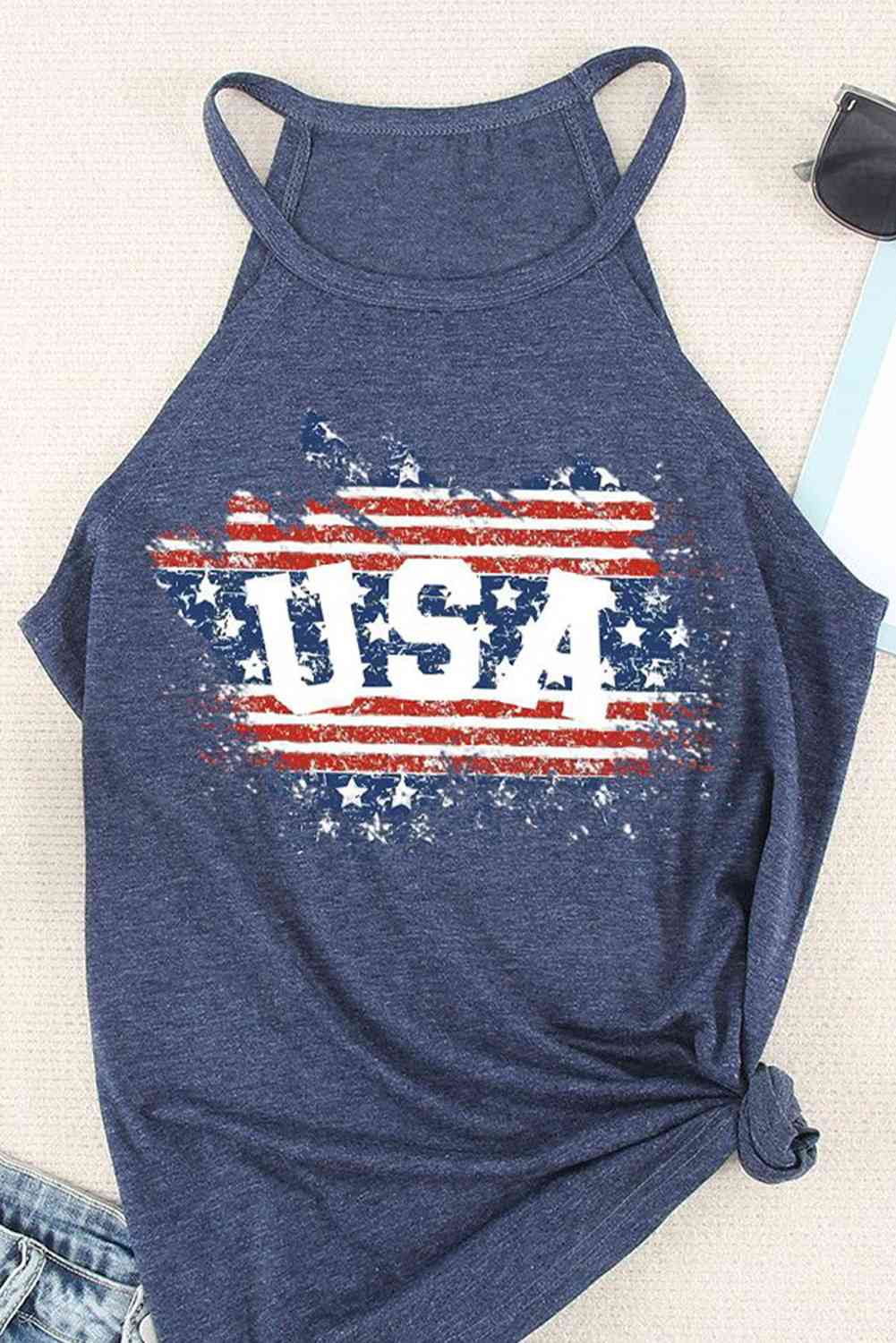 US Flag Graphic Tank Print on any thing USA/STOD clothes