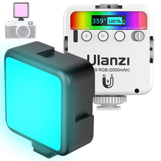 Ulanzi VL49 RGB Video Lights Mini LED Camera Light 2000mAh Rechargable LED Panel Lamp Photo Video Lighting  for Youtube Tik tok Print on any thing USA/STOD clothes
