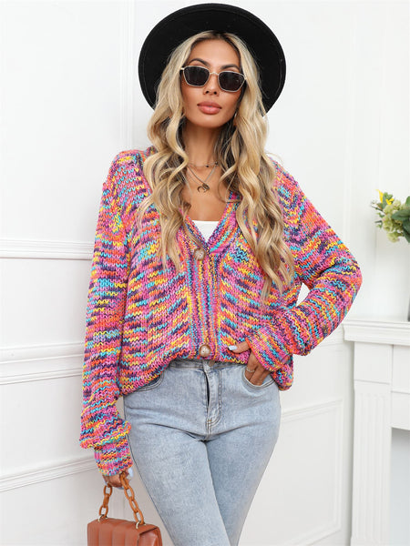 V-Neck Long Sleeve Cardigan Print on any thing USA/STOD clothes