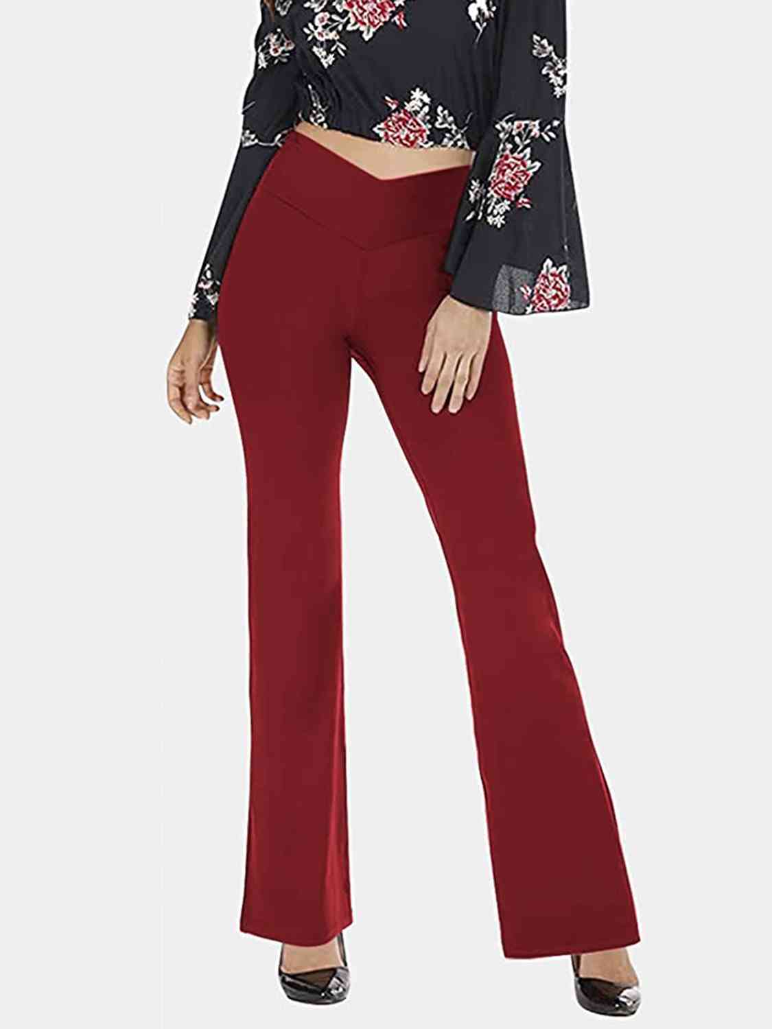 V-Waist Bootcut Long Pants Print on any thing USA/STOD clothes