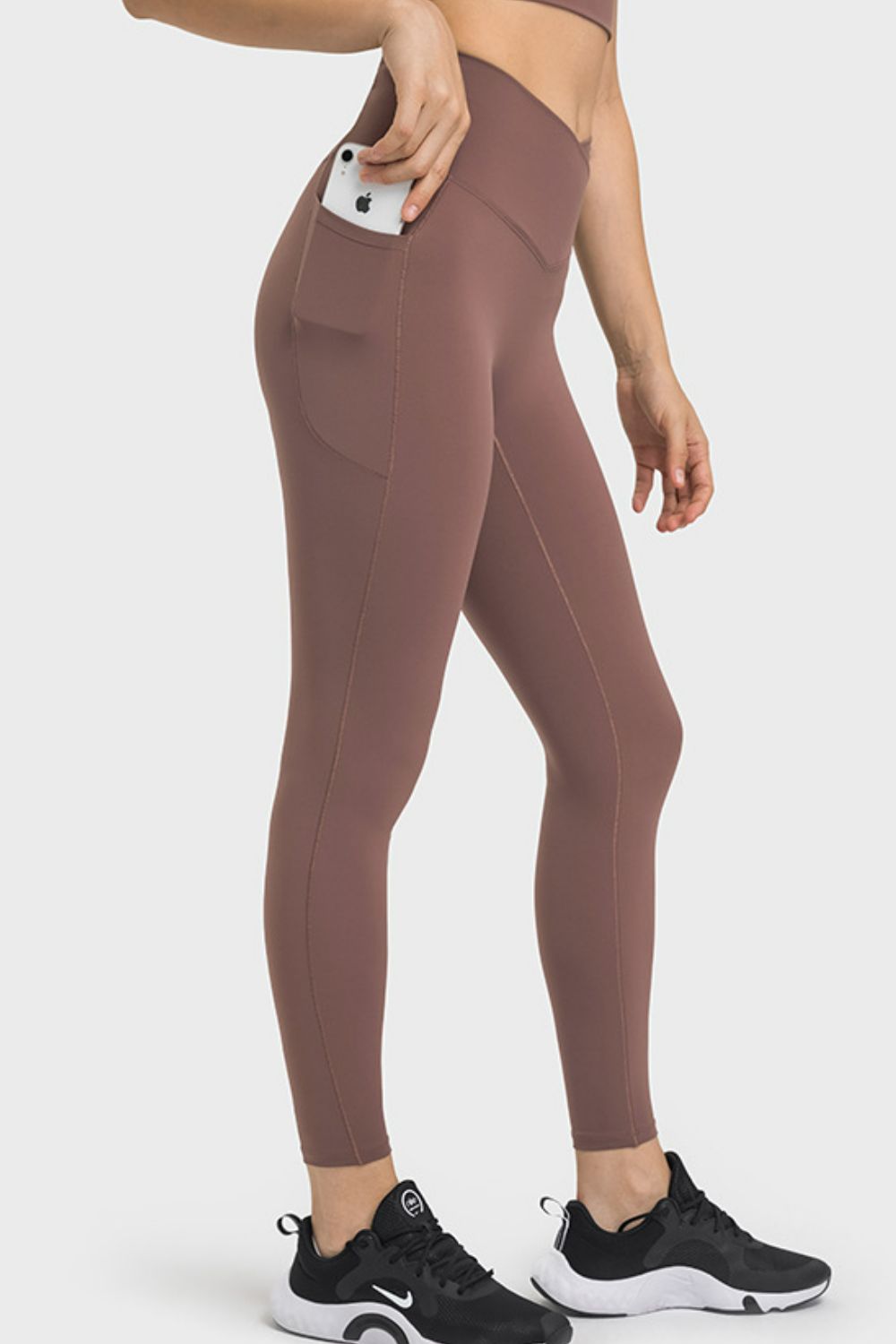 V-Waist Yoga Leggings with Pockets Print on any thing USA/STOD clothes