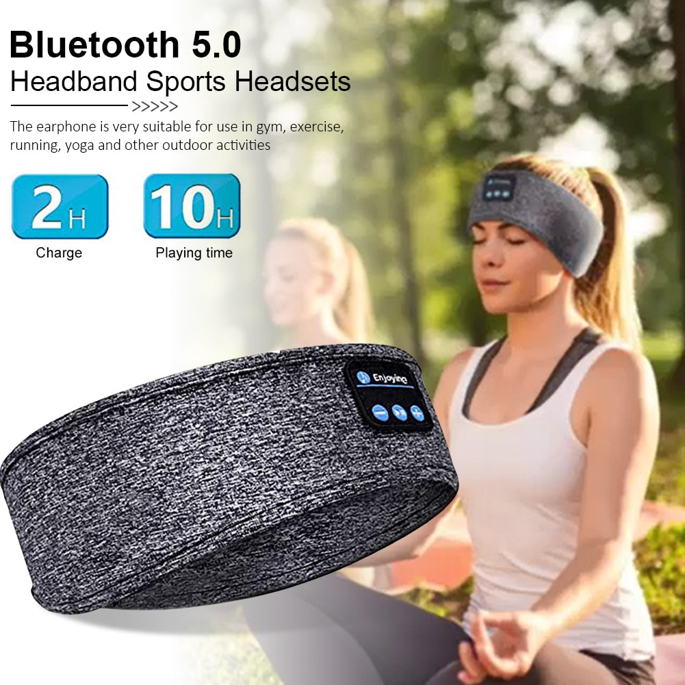 Wireless Bluetooth Earphone, Sleeping Band Headphone Music Headphones Soft Elastic Comfortable Music Headset Can Hands-free Mp3 Print on any thing USA/STOD clothes