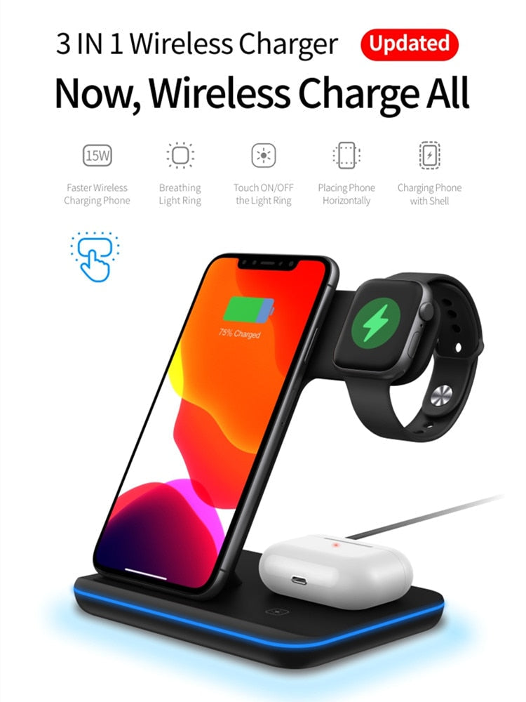 Wireless Charging Stand For Apple Watch And Iphone Print on any thing USA/STOD clothes