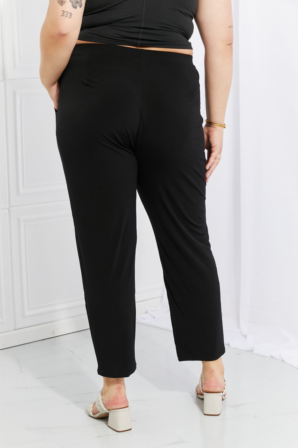 Zenana Amelia Full Size Pleated Pants Print on any thing USA/STOD clothes