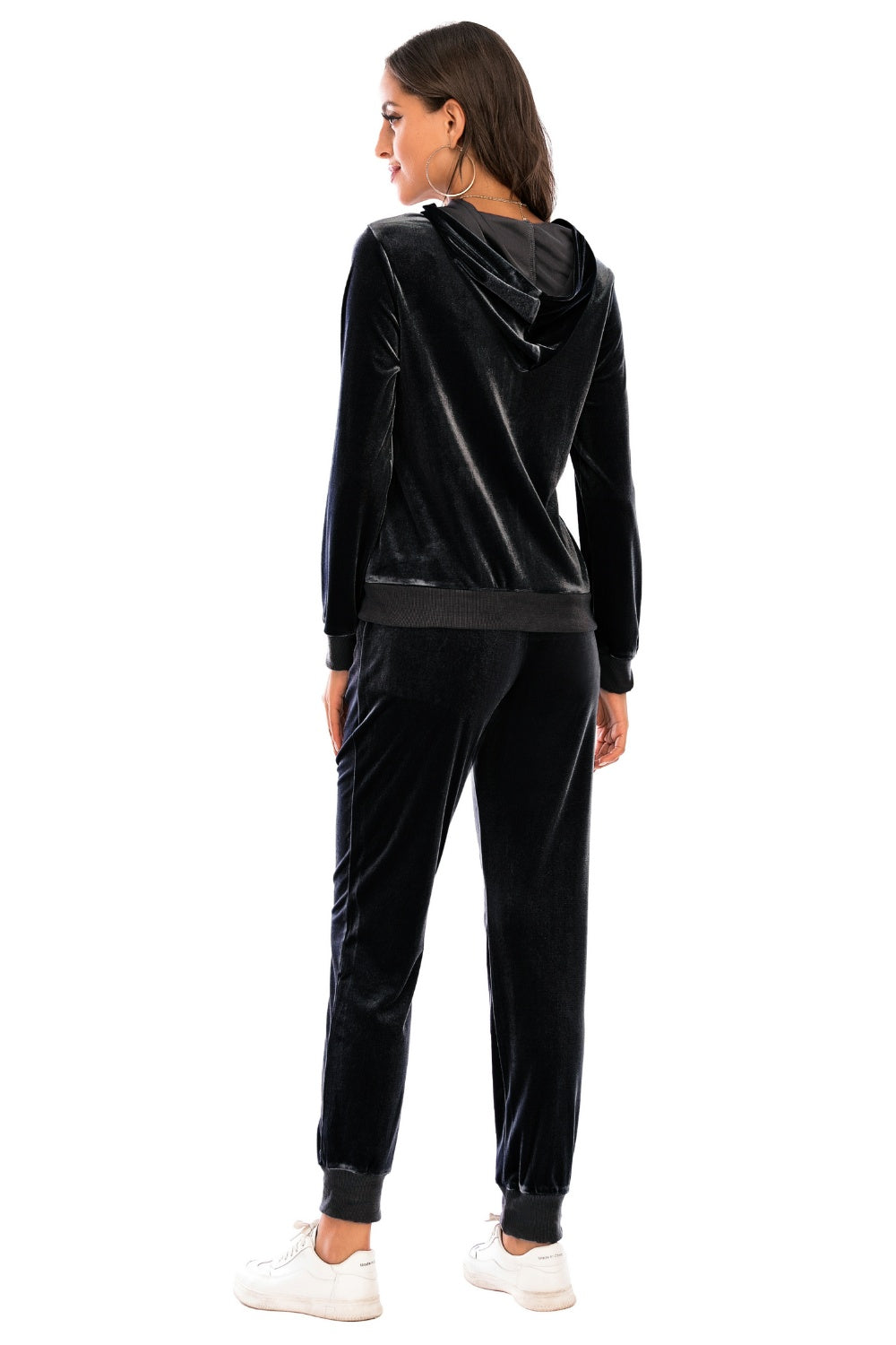 Zip-Up Hooded Jacket and Pants Set Print on any thing USA/STOD clothes