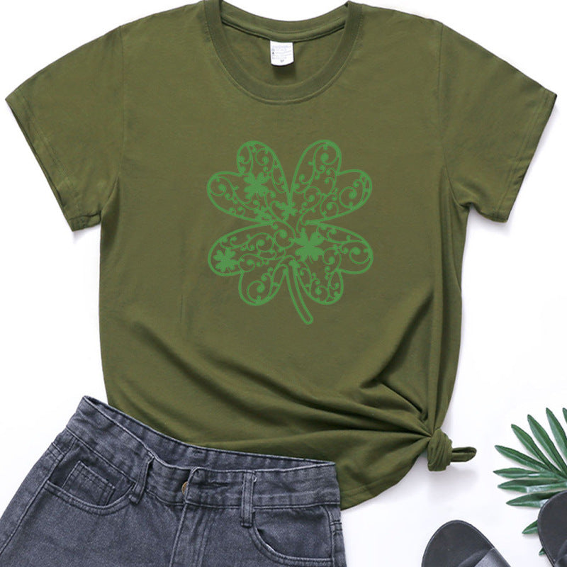 Women's St. Patrick's Day Shamrock Short Sleeve T-Shirt