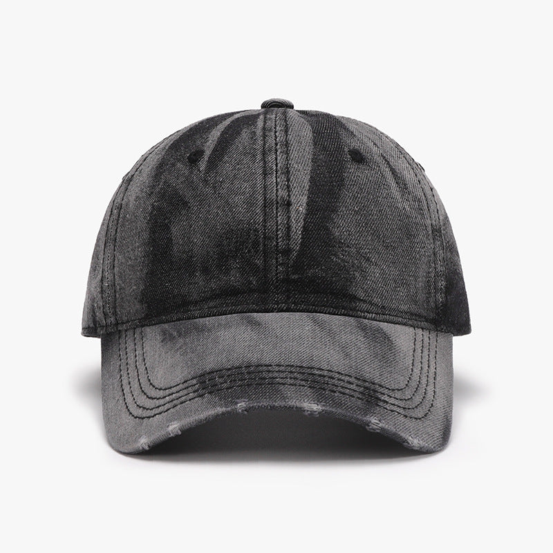 Adjustable Cotton Baseball Cap - Black / One Size