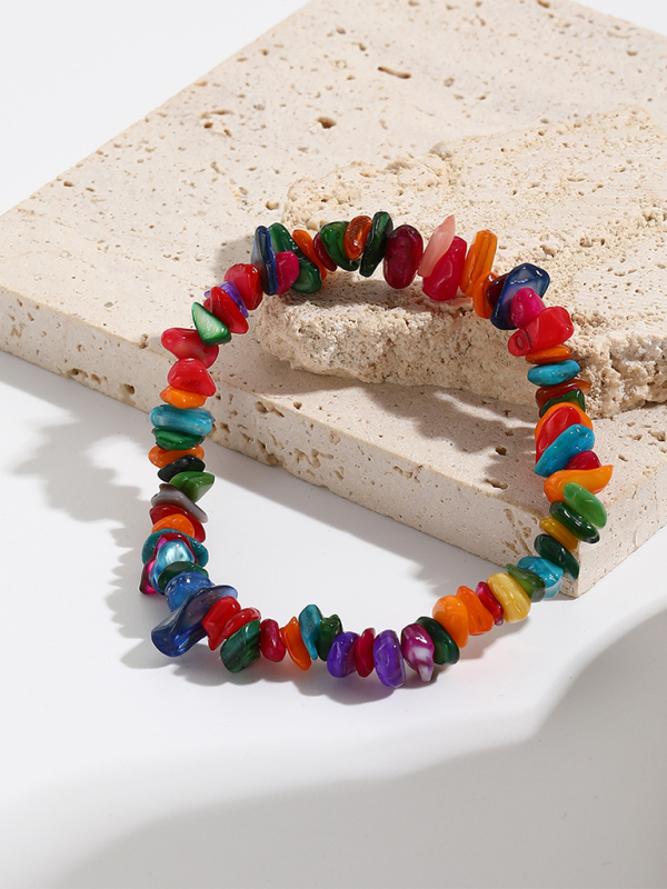 Bohemian Colorful Gravel Natural Stone Bracelet - Pattern1