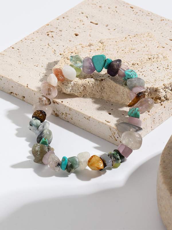 Bohemian Colorful Gravel Natural Stone Bracelet - Pattern2