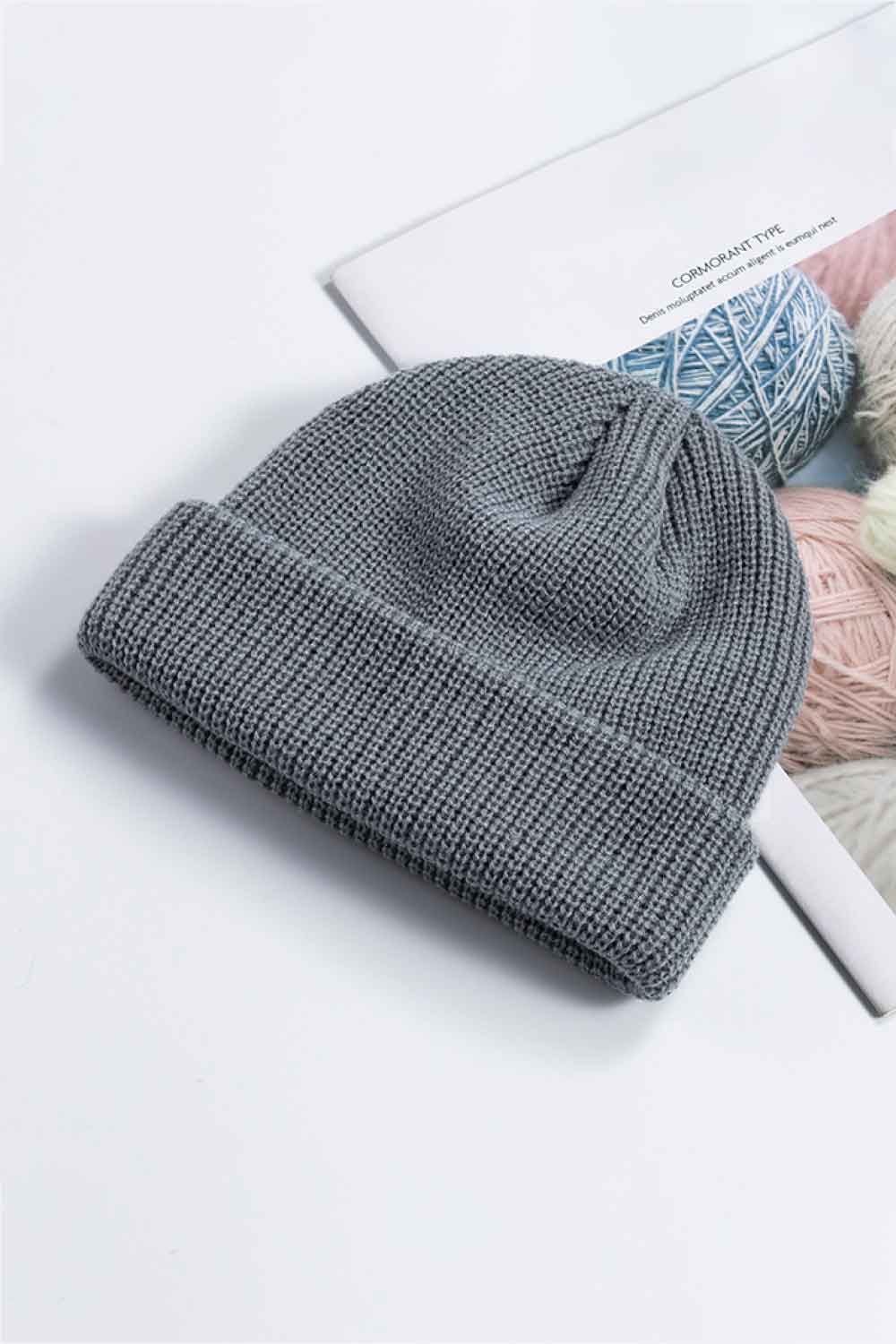 Cozy Rib-Knit Cuff Beanie - Gray / One Size