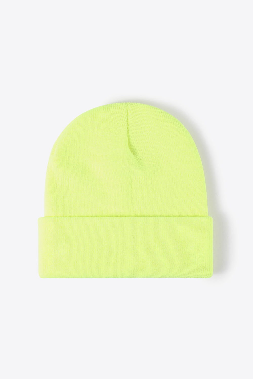 Cuff Knit Beanie - Lime / One Size