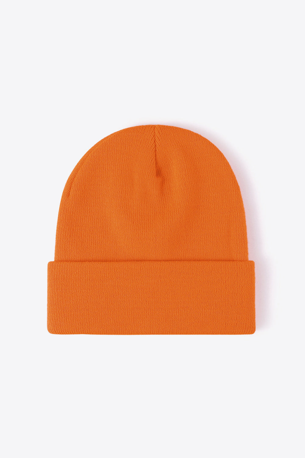 Cuff Knit Beanie - Orange / One Size