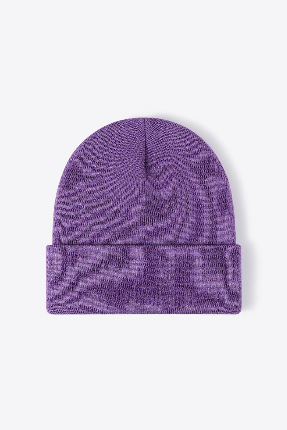 Cuff Knit Beanie - Purple / One Size