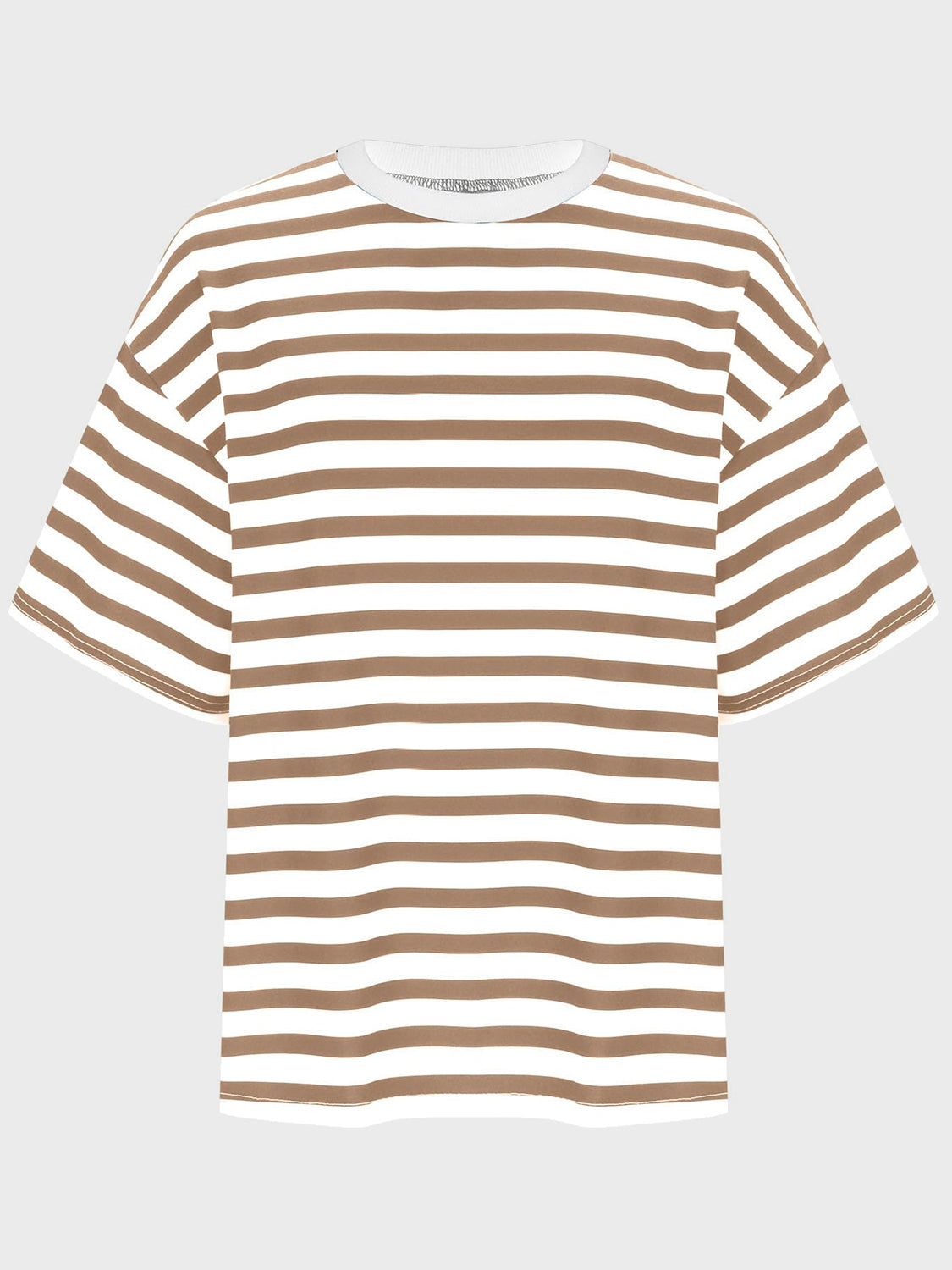 Striped Round Neck Half Sleeve T-Shirt