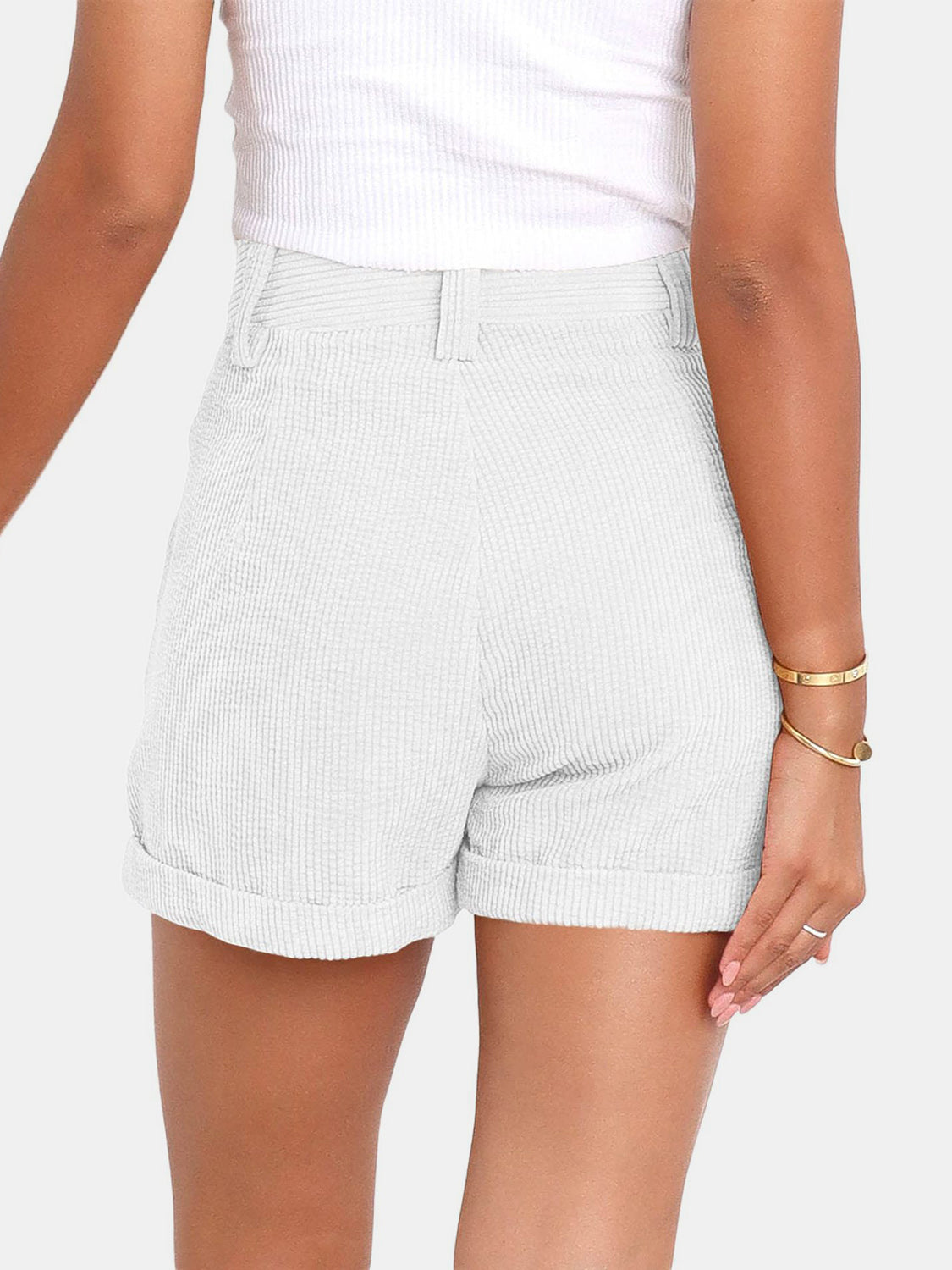 Full Size High Waist Shorts with Pockets