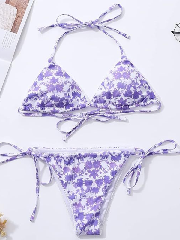 Floral bikini beach swimsuit