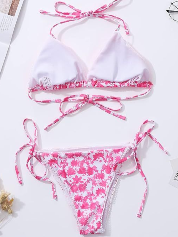 Floral bikini beach swimsuit