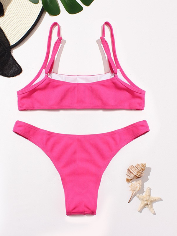 Fluorescent solid color bikini