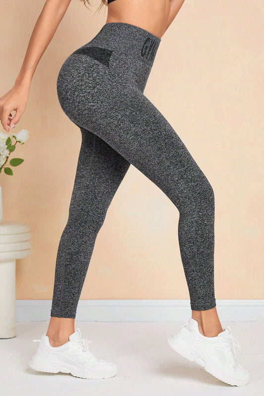 GYM WEAR High Waist Active Leggings - Gray / S