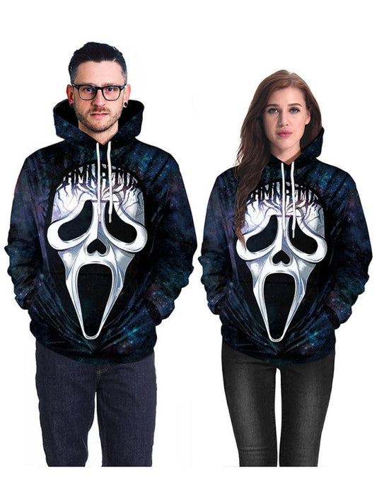 Halloween street hoodie horror mask print - Pattern / M