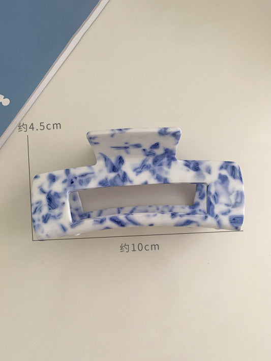 Blue and white porcelain pattern hairpin