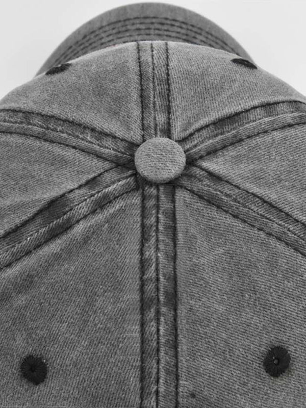 Embroidered simple unisex peaked cap