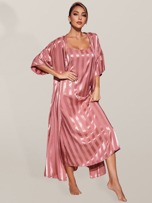 Women's long nightgown high-end sleepwear set