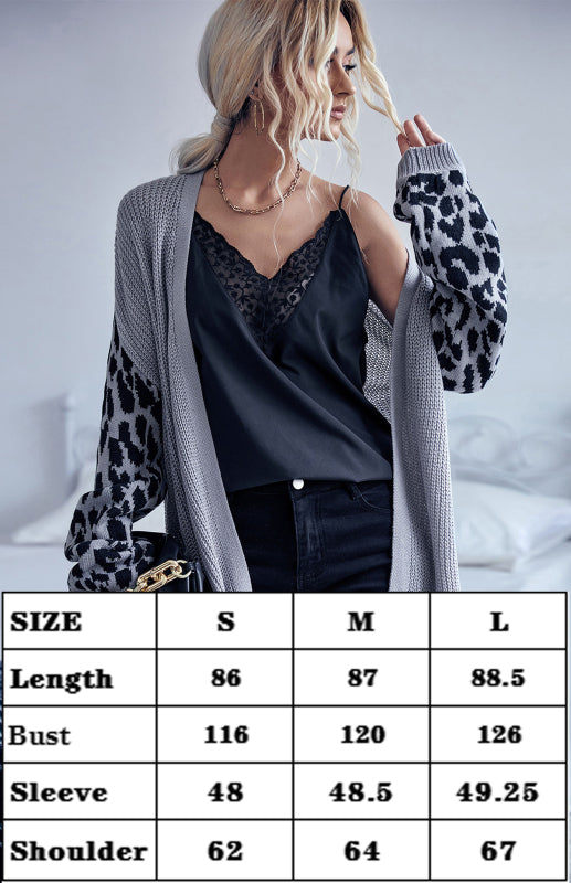 Women's Knit Leopard Cardigan