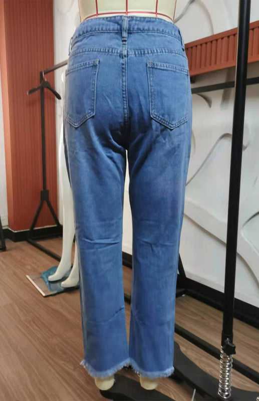 Women's Temperament Ripped Jeans