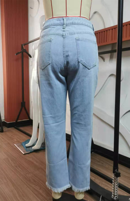 Women's Temperament Ripped Jeans