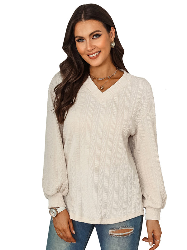 Women's jacquard sweater top