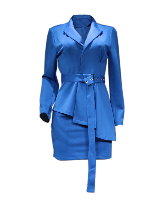 Women's fashionable temperament lapel two piece suit