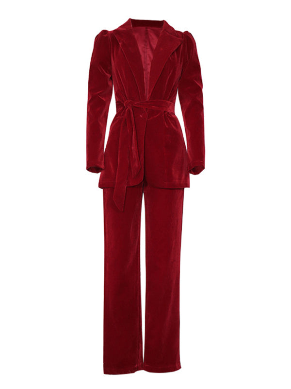 Women's lapel two piece suit