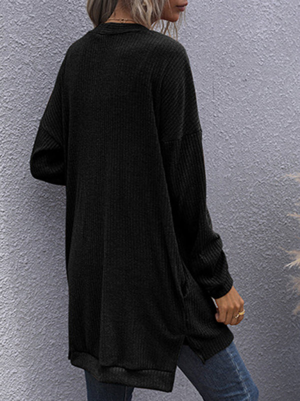 Women's long sleeve v-neck sweater cardigan