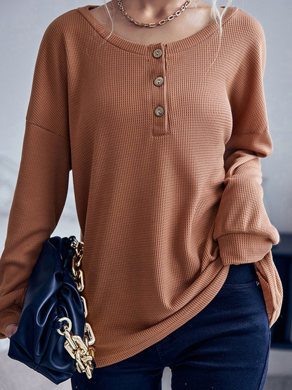 कैज़ुअल सॉलिड रंग लंबी आस्तीन बुना हुआ स्वेटर पतला खंड