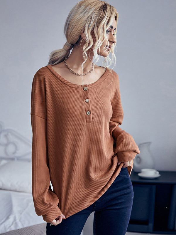 कैज़ुअल सॉलिड रंग लंबी आस्तीन बुना हुआ स्वेटर पतला खंड