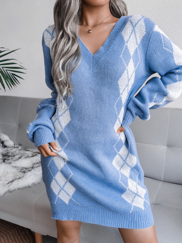Women's knitted sweater dress