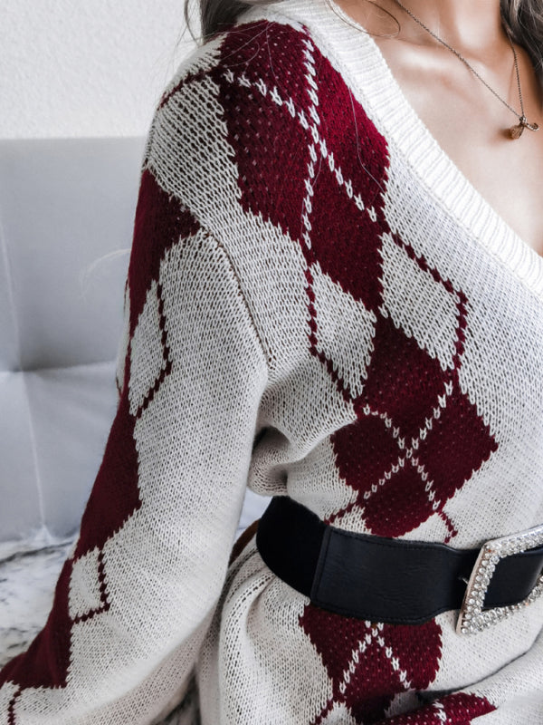 Women's knitted sweater dress