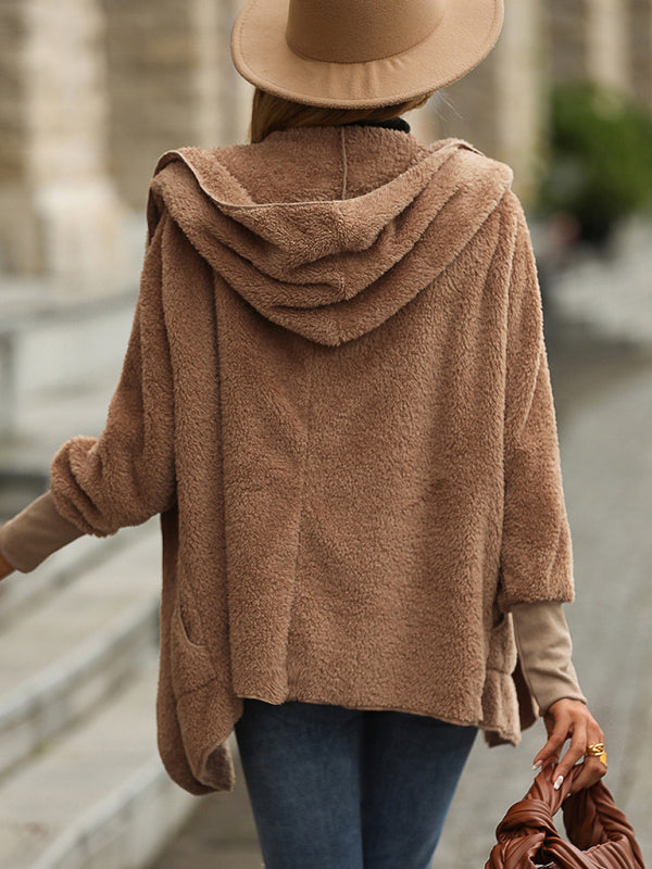 महिला की नकली मेमना ऊन कतरनी डबल-पक्षीय कश्मीरी कोट कोट