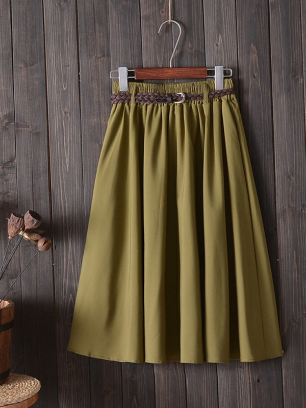 Women's A-Line Mid Length Skirt