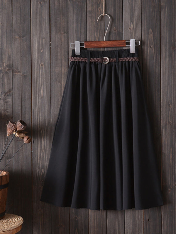 Women's A-Line Mid Length Skirt