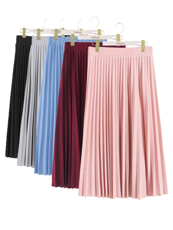 महिलाओं की ए-लाइन स्कर्ट मध्य लंबाई की स्कर्ट